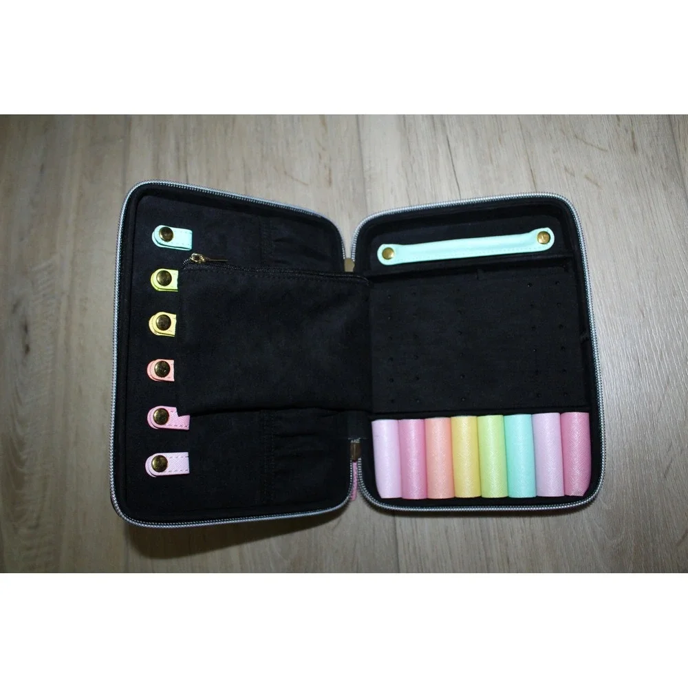 Stoney Clover Lane x Stephanie Gottlieb Black Saffiano Jewelry Case Rainbow